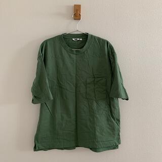 ユニクロ(UNIQLO)のユニクロユー グリーンTシャツ(Tシャツ/カットソー(半袖/袖なし))