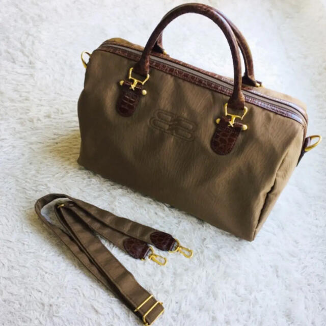 Balenciaga - バレンシアガ 型押し クロコ 2WAY ボストン ショルダー