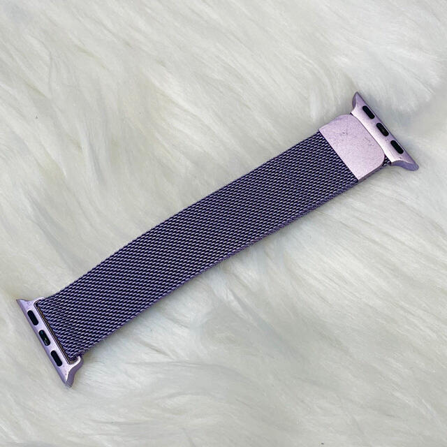 Apple Watch(アップルウォッチ)のApple Watch3 ベルト 紫 38mm ステンレス　メッシュベルト レディースのファッション小物(腕時計)の商品写真