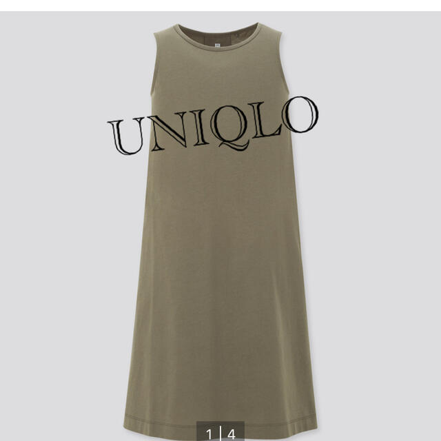 UNIQLO(ユニクロ)の【UNIQLO】マーセライズワンピース　110サイズ キッズ/ベビー/マタニティのキッズ服女の子用(90cm~)(ワンピース)の商品写真