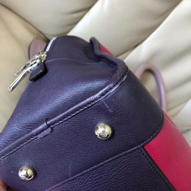 お買得ケース購入  赤♡レディース ロエベ♡アマソナ36♡ハンドバッグ♡紫 LOEWE ハンドバッグ
