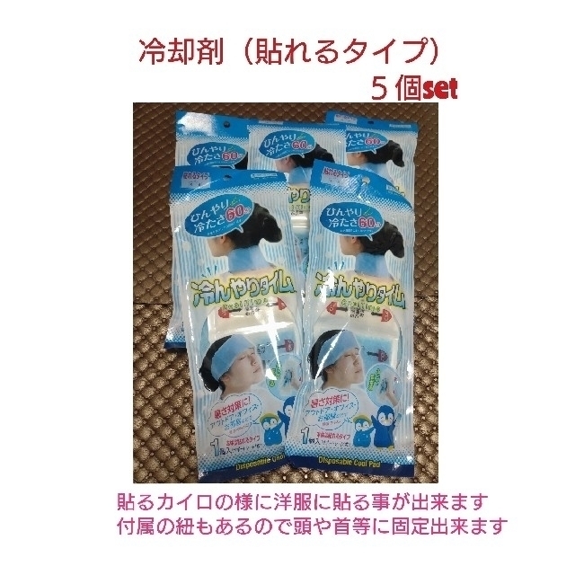 冷んやりタイム（冷却剤）５個 インテリア/住まい/日用品のインテリア/住まい/日用品 その他(その他)の商品写真