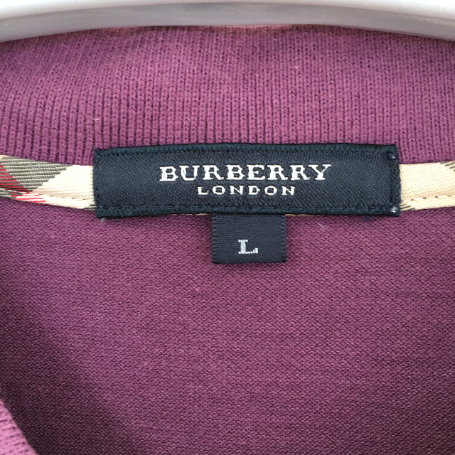 BURBERRY(バーバリー)の〇大人気☆バーバリー☆半袖ポロシャツ☆L☆紫☆O11　FT〇 メンズのトップス(ポロシャツ)の商品写真