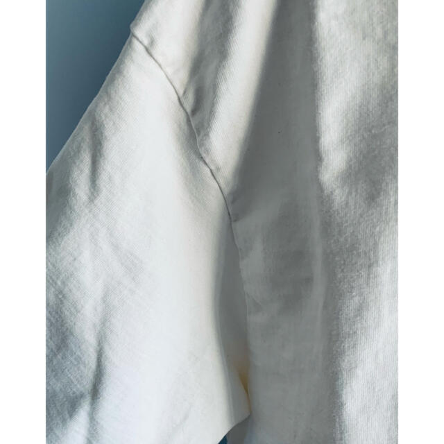 COMOLI(コモリ)の スタンドアップTシャツ　白　サイズ3 メンズのトップス(Tシャツ/カットソー(半袖/袖なし))の商品写真