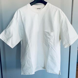 コモリ(COMOLI)の スタンドアップTシャツ　白　サイズ3(Tシャツ/カットソー(半袖/袖なし))