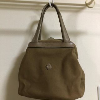 クレドラン(CLEDRAN)の【美品】CLEDRAN キャンバス×レザー　トートバッグ　カーキ(トートバッグ)