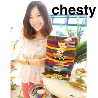 チェスティ(Chesty)のチェスティ カットワークレーストップス ピンク(シャツ/ブラウス(半袖/袖なし))