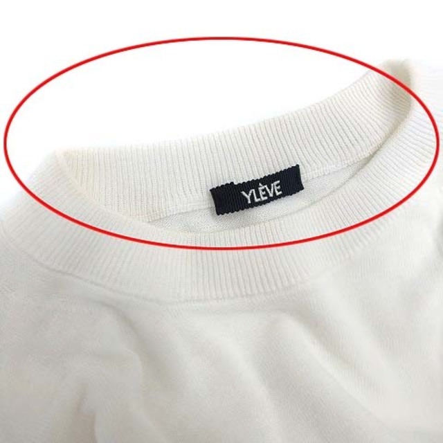 イレーヴ YLEVE 20SS カットソー コットン ニット 薄手 F 白 | www