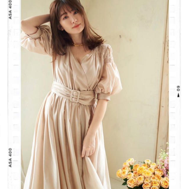 SNIDEL(スナイデル)のherlipto Airy Volume Sleeve Dress 同型品 レディースのワンピース(ロングワンピース/マキシワンピース)の商品写真