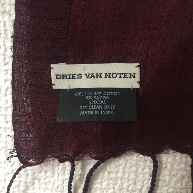 【未使用新品unsex】DRIES VAN NOTENシルク混ストール