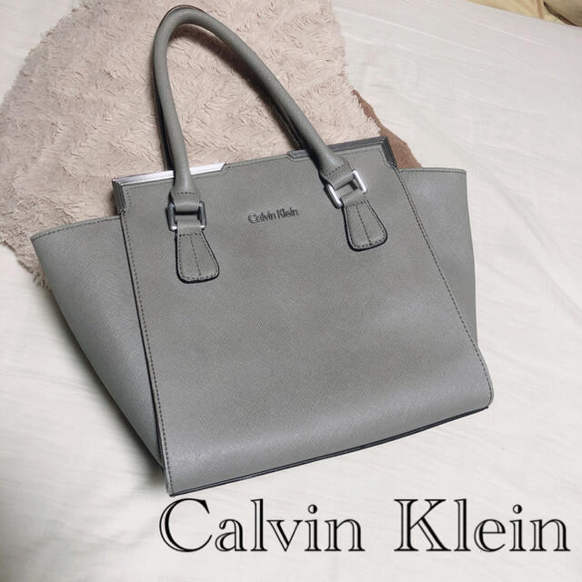 Calvin Klein カルバンクライン ハンドバッグ グレー | フリマアプリ ラクマ