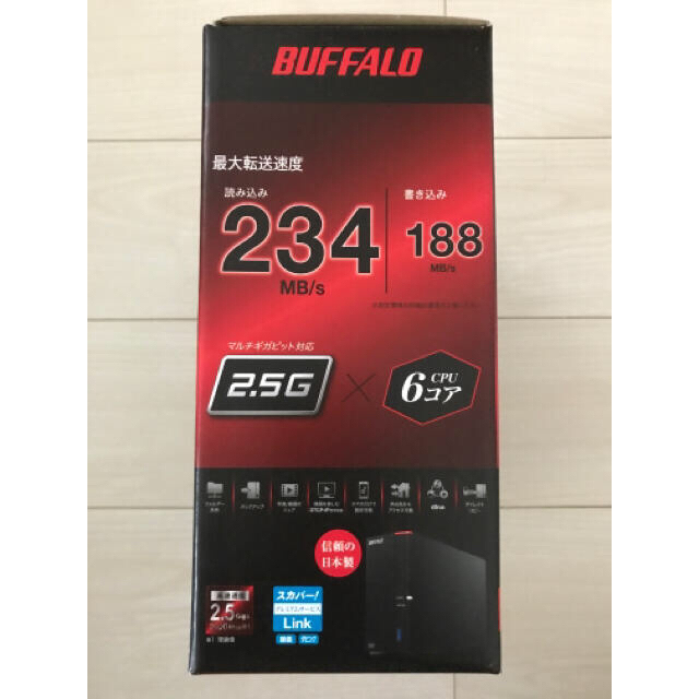 Buffalo(バッファロー)の【ほぼ未使用】バッファロー LinkStation LS710D0301 スマホ/家電/カメラのPC/タブレット(PC周辺機器)の商品写真