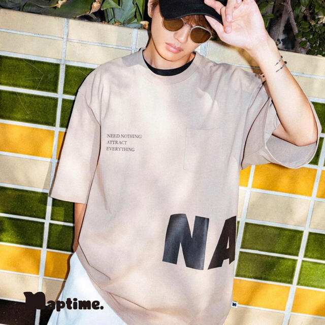 naptime Big Tシャツ beige Fサイズ - Tシャツ/カットソー(半袖/袖なし)