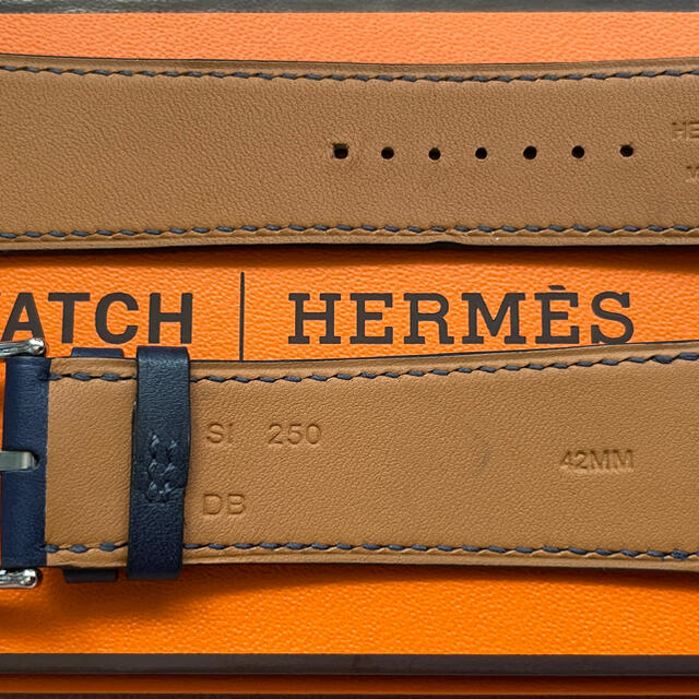 【美品】純正 入手困難色 AppleWatch HERMES レザーベルト 42