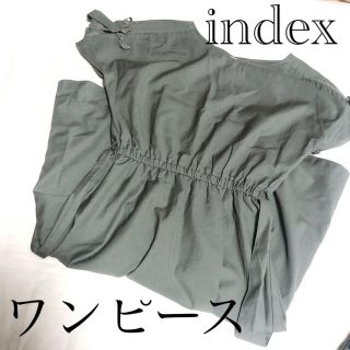 インデックス(INDEX)のindex インデックス　カーキ　ワンピース(ひざ丈ワンピース)