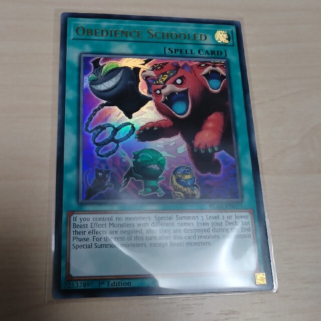 遊戯王(ユウギオウ)の魔獣の懐柔 英語1stウルトラ 遊戯王 エンタメ/ホビーのトレーディングカード(シングルカード)の商品写真