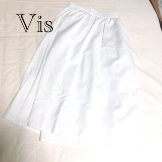 ヴィス(ViS)のVis ビス　ホワイト　スカート(ロングスカート)