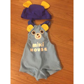 ミキハウス(mikihouse)のミキハウス　水着　男の子　80サイズ　スイムキャップ付き　ベビースイミングに(水着)