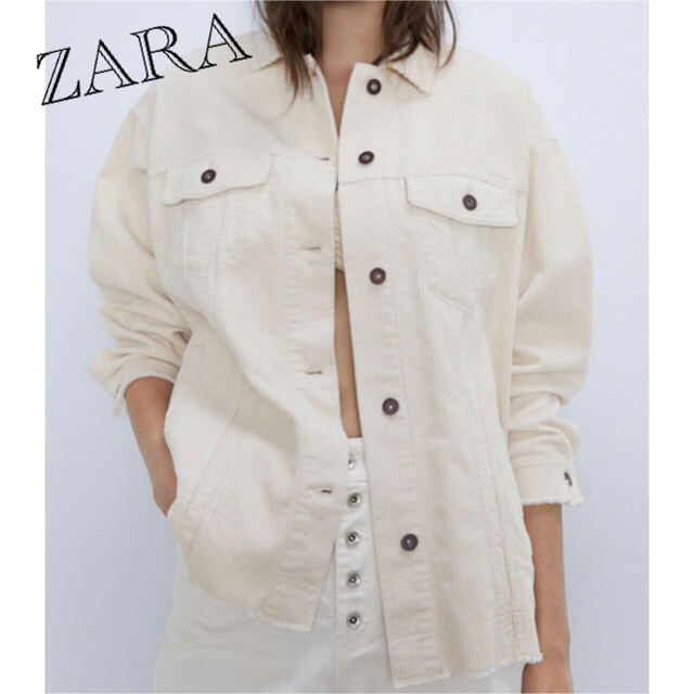 ZARA(ザラ)の【ZARA】コーデュロイシャツジャケット　M レディースのジャケット/アウター(Gジャン/デニムジャケット)の商品写真