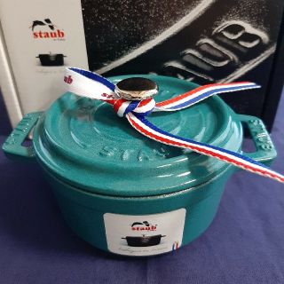 ストウブ(STAUB)のSTAUB ピコ・ココット ラウンド 10cm ミント 正規品 2/2(鍋/フライパン)