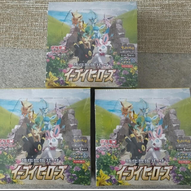 ポケモンカード イーブイヒーローズ 未開封BOXシュリンク付き 3box