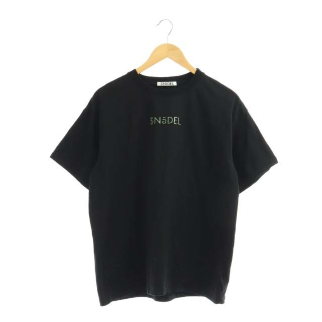 SNIDEL(スナイデル)のスナイデル 20AW フォイルプリントTシャツ カットソー ロゴ 七分袖 レディースのトップス(カットソー(半袖/袖なし))の商品写真