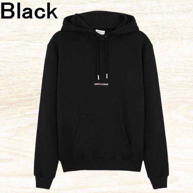ナチュラルネイビー SAINT LAURENT サンローラン パーカー ブラック 黒