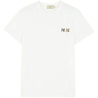 メゾンキツネ(MAISON KITSUNE')のメゾンキツネ　ダブルフォックスヘッド　半袖Tシャツ　ホワイトカラー(Tシャツ/カットソー(半袖/袖なし))