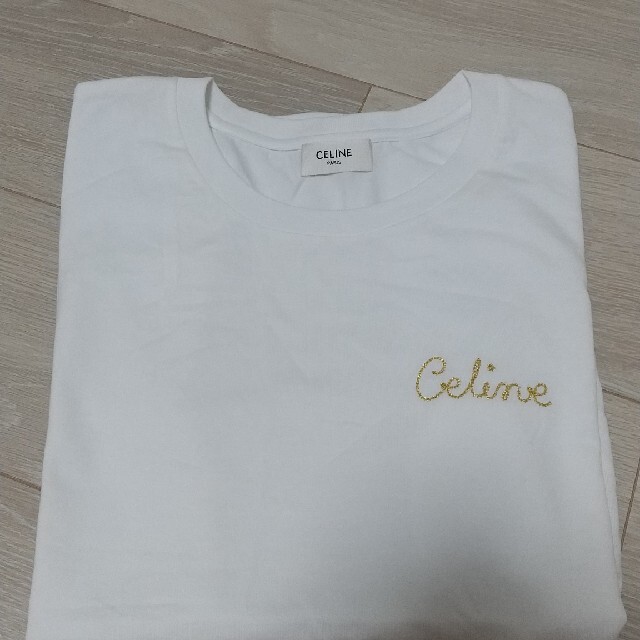 celine(セリーヌ)のCELINE エンブロイダリー Tシャツ / コットンオフホワイト レディースのトップス(Tシャツ(半袖/袖なし))の商品写真