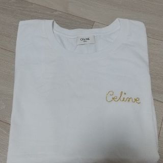 セリーヌ(celine)のCELINE エンブロイダリー Tシャツ / コットンオフホワイト(Tシャツ(半袖/袖なし))