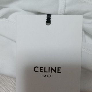 CELINE エンブロイダリー Tシャツ コットン オフホワイト