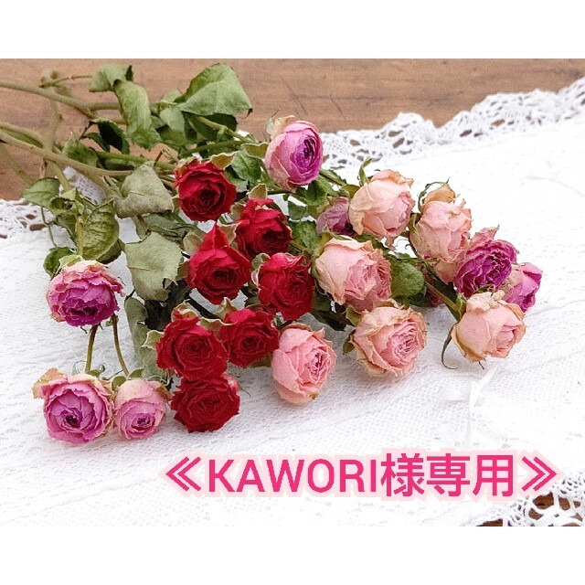 【KAWORI様】スプレー 薔薇ドライフラワーセット No.544 ハンドメイドのフラワー/ガーデン(ドライフラワー)の商品写真