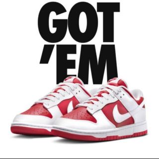 ナイキ(NIKE)のNIKE DUNK LOW championship red(スニーカー)