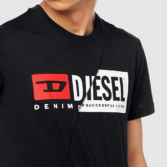 DIESEL(ディーゼル)の新品【DIESEL】半袖Tシャツ、ブラック、L、Wロゴ、T‐DIEGO‐CUTY メンズのトップス(Tシャツ/カットソー(半袖/袖なし))の商品写真