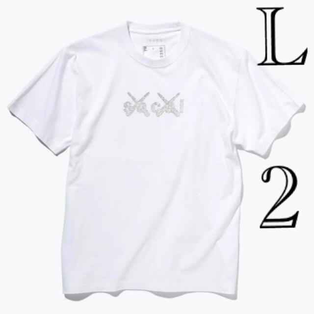 sacai x KAWS Print Tシャツ ホワイト サイズ2 L 新品