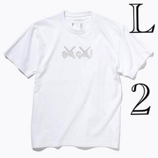 サカイ(sacai)のsacai x KAWS Print Tシャツ ホワイト サイズ2 L 新品(Tシャツ/カットソー(半袖/袖なし))