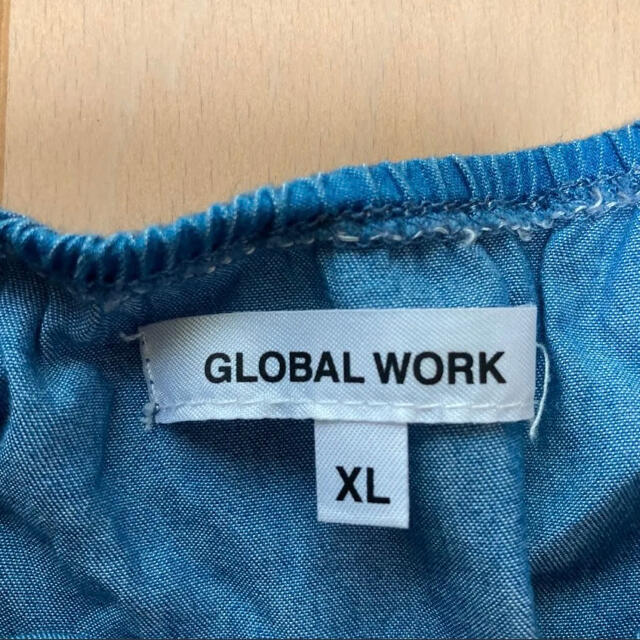 GLOBAL WORK(グローバルワーク)の【GLOBAL WORK】kids デニム風セットアップ XL キッズ/ベビー/マタニティのキッズ服女の子用(90cm~)(Tシャツ/カットソー)の商品写真