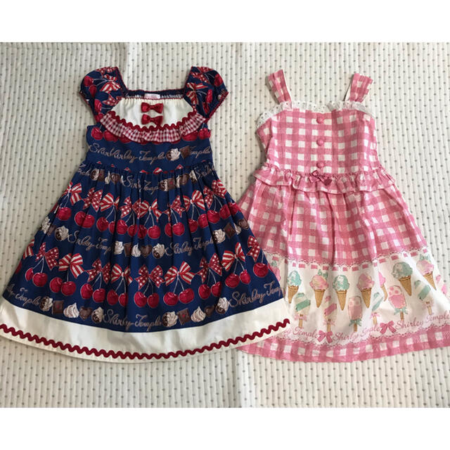 シャーリーテンプル チェリーチョコ ワンピース アイスバー 120キッズ服女の子用(90cm~)