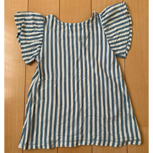 しまむら(シマムラ)のストライプ柄Tシャツ キッズ/ベビー/マタニティのキッズ服女の子用(90cm~)(Tシャツ/カットソー)の商品写真