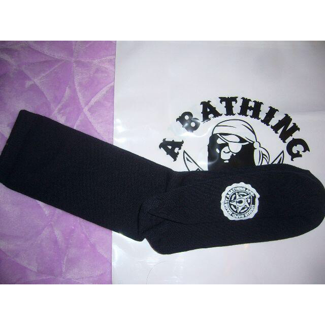 A BATHING APE(アベイシングエイプ)の★新品未使用・★Ａ ＢＡＴＨＩＮＧ ＡＰＥ★ソックス★黒★サイズ：フリー★ メンズのレッグウェア(ソックス)の商品写真