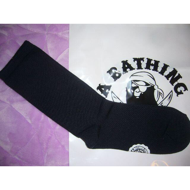 A BATHING APE(アベイシングエイプ)の★新品未使用・★Ａ ＢＡＴＨＩＮＧ ＡＰＥ★ソックス★黒★サイズ：フリー★ メンズのレッグウェア(ソックス)の商品写真