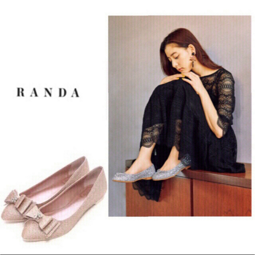 RANDA ♥ グリッターリボンフラット 1