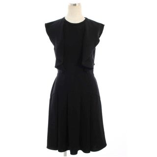 フォクシー(FOXEY)のフォクシー FOXEY Crepe Flounce Dress 38 (ひざ丈ワンピース)