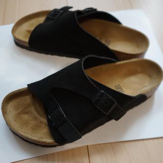 ビルケンシュトック(BIRKENSTOCK)のビルケンシュトック　チューリッヒ　スエード 39 黒(サンダル)