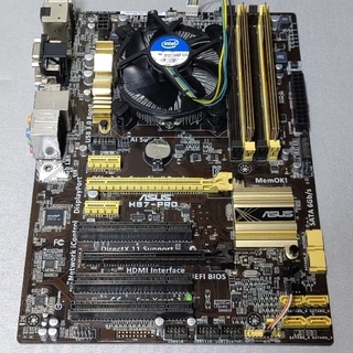 エイスース(ASUS)のi7 4770  H87-PROマザボ  メモリ16GB 電源(PCパーツ)
