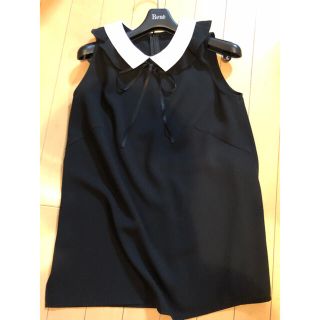 ルネ(René)の♡ルネ rene♡ ボウタイフリルノースリブラウス　36(シャツ/ブラウス(半袖/袖なし))