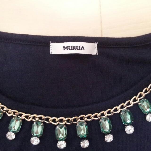 MURUA(ムルーア)のビジュー付Tシャツ/MURUA レディースのトップス(Tシャツ(半袖/袖なし))の商品写真