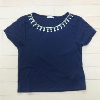 ムルーア(MURUA)のビジュー付Tシャツ/MURUA(Tシャツ(半袖/袖なし))