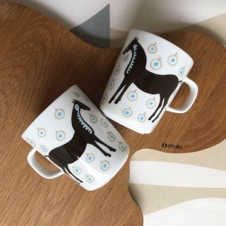 マリメッコ(marimekko)のきなこもち様専用 新品 マリメッコ Musta Tamma マグカップ ラテマグ(食器)