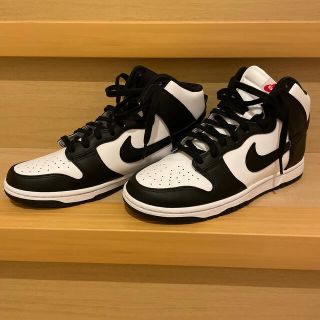 ナイキ(NIKE)のNIKE DUNK HIGH "BLACK AND WHITE" 27(スニーカー)